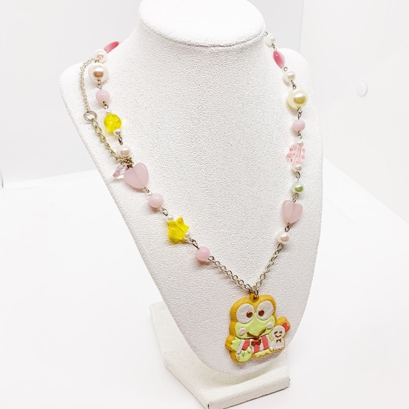 Kawaii Keroppi deco necklace fairy kei Sanrio - Picture 3 of 3